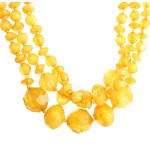 Mustard Give It A Swirl Tiered Beads Necklace